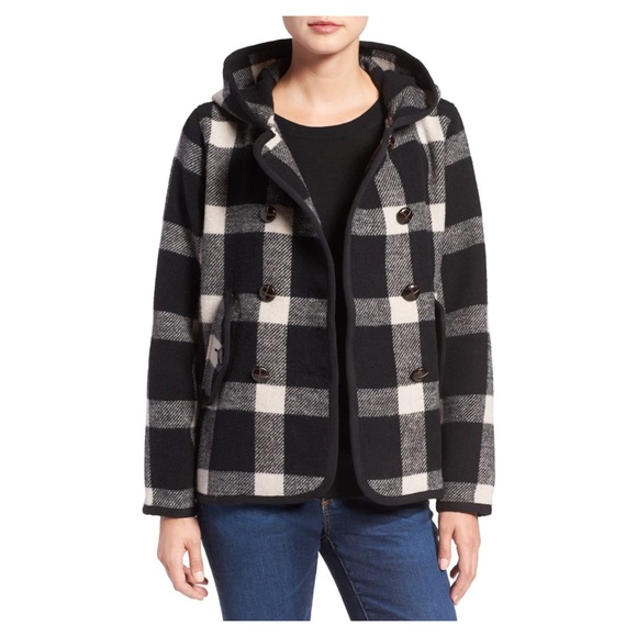 Woolrich Jackets & Blazers - Woolrich Century Wool Peacoat plaid hooded XS